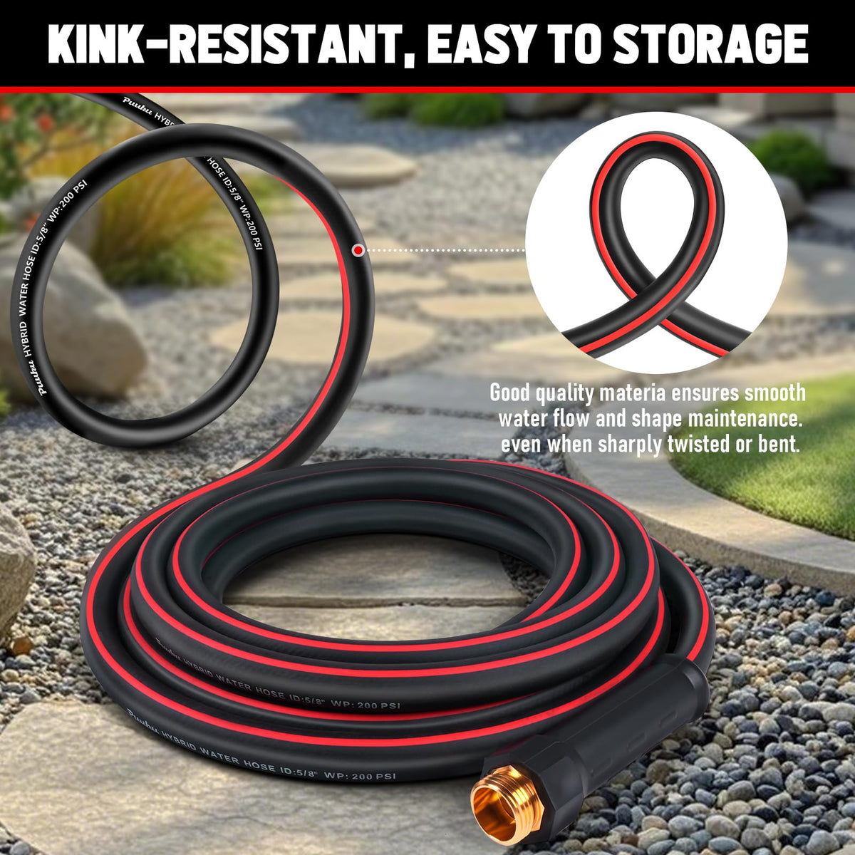 PUUKU 75ft leak-proof connectors ensure a tight seal under high pressure