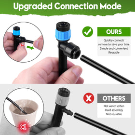 PUUKU misting nozzle provides gentle cooling and uniform coverage