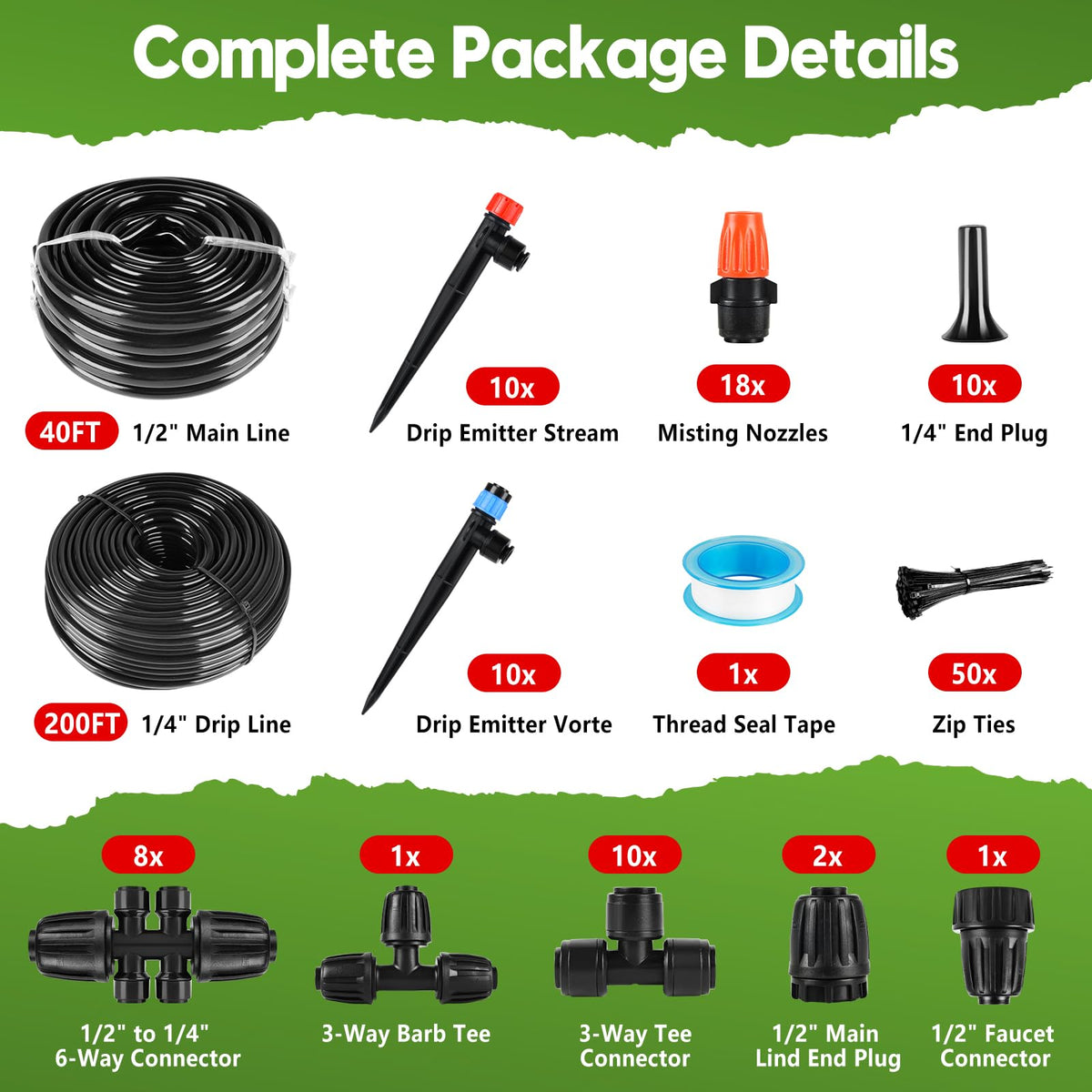 PUUKU quick-connect 6-way connector enabling tool-free garden setup