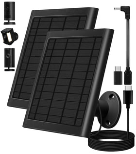 PUUQII 8W solar panel for Ring camera charges efficiently in sunlight