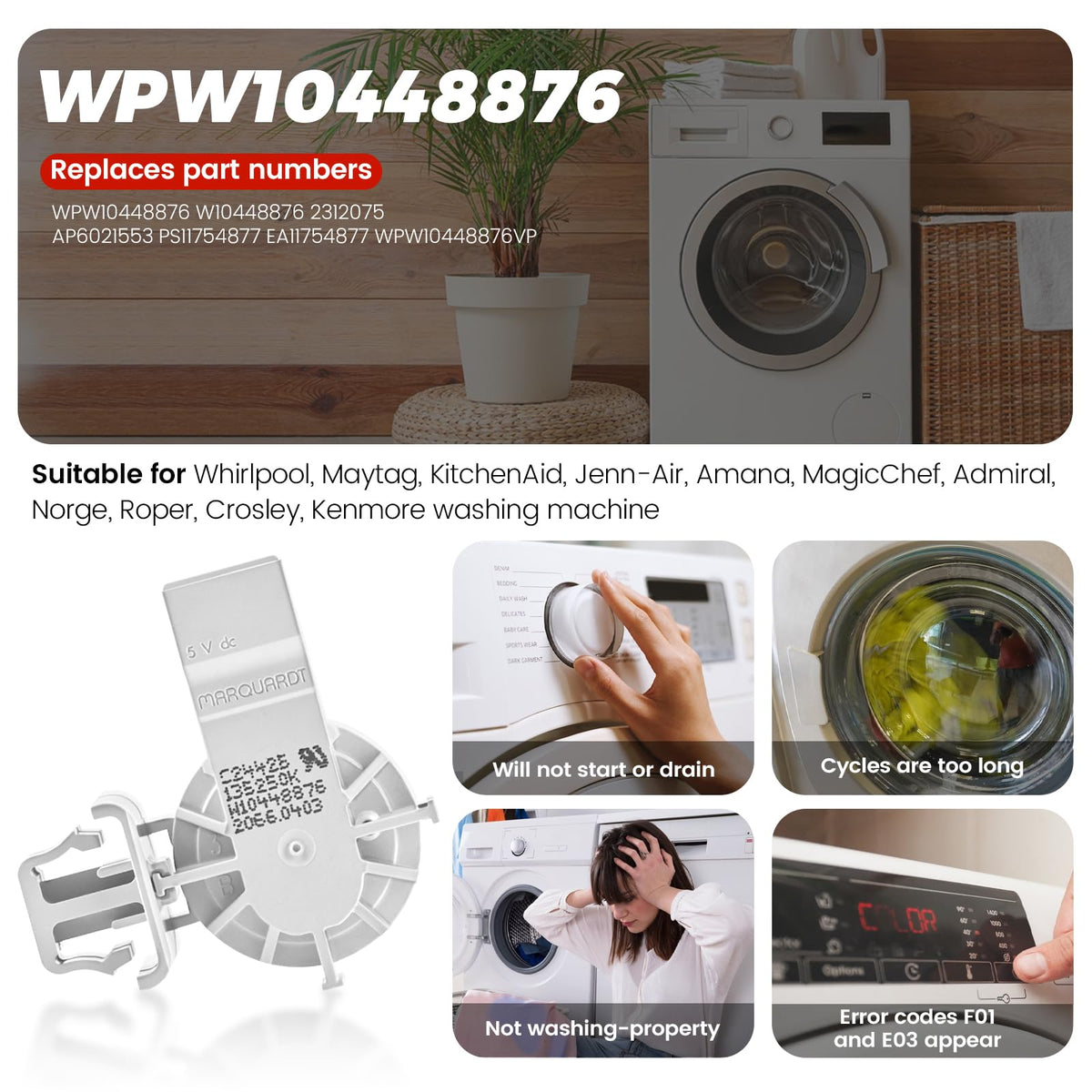 WPW10448876 installed in a front-load washer by Puxyblue