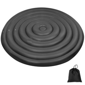 Puzau round inflatable hot tub cover top view protects spa from debris and heat loss.
