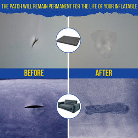 PVC Stitch patch curing in about two hours for ready repairs.