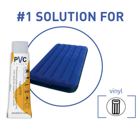 PVC Stitch patch on a kayak for quick, durable on-water patching.