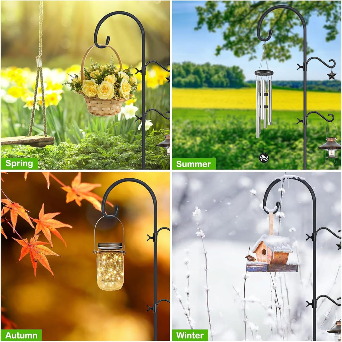 Versatile Pvifvi garden hook suitable for camping and wedding decor.