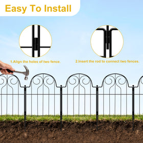 Pvpy Yvrd rustproof iron border frames garden edges with durable weather-resistant appeal.