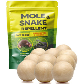 PVTYSZES mole-snake-repellent-balls pack deters burrowing pests from lawns