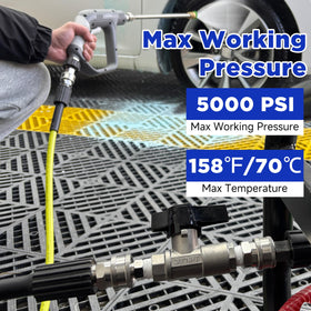 PWACCS ball valve flow-control handle provides precise high-pressure on/off.