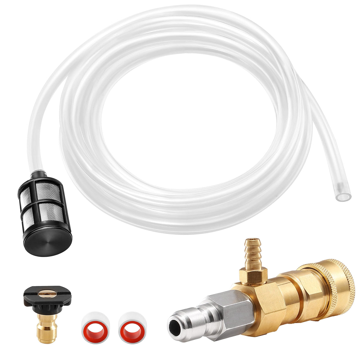 PWACCS downstream injector with brass construction for durable detergents