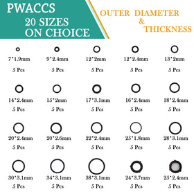 PWACCS o ring kit contents laid out, offering versatile gaskets for pumps, hoses, and adapters