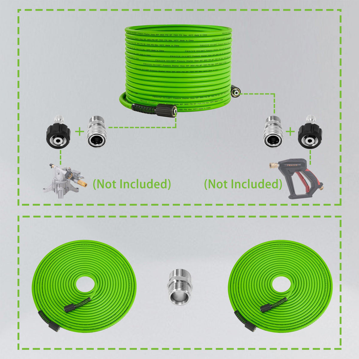 PWACCS portable lightweight hose for easier carry and storage