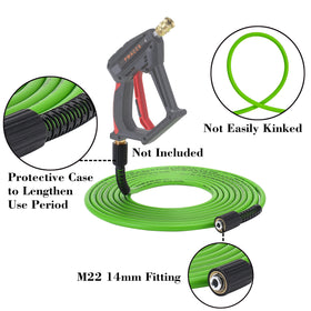 PWACCS 1/4-inch x 25 ft hose with flexible reach for tight spots.