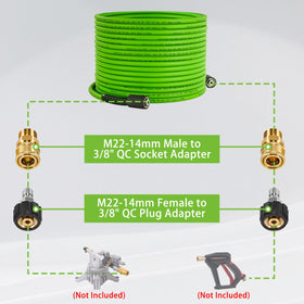 PWACCS hose with 3600 PSI rating for safe high-pressure cleaning