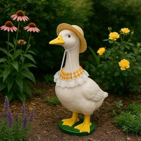 Pwefopessc goose outfit porch goose costume on lawn decor.