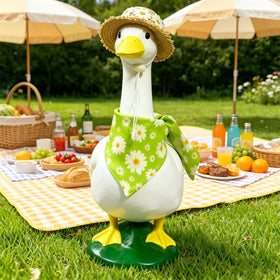 Pwefopessc goose porch detail highlights playful character.