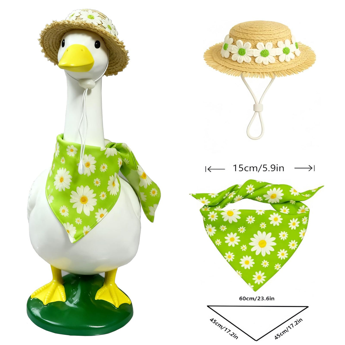 Pwefopessc goose outfit for garden parties adds festive charm.