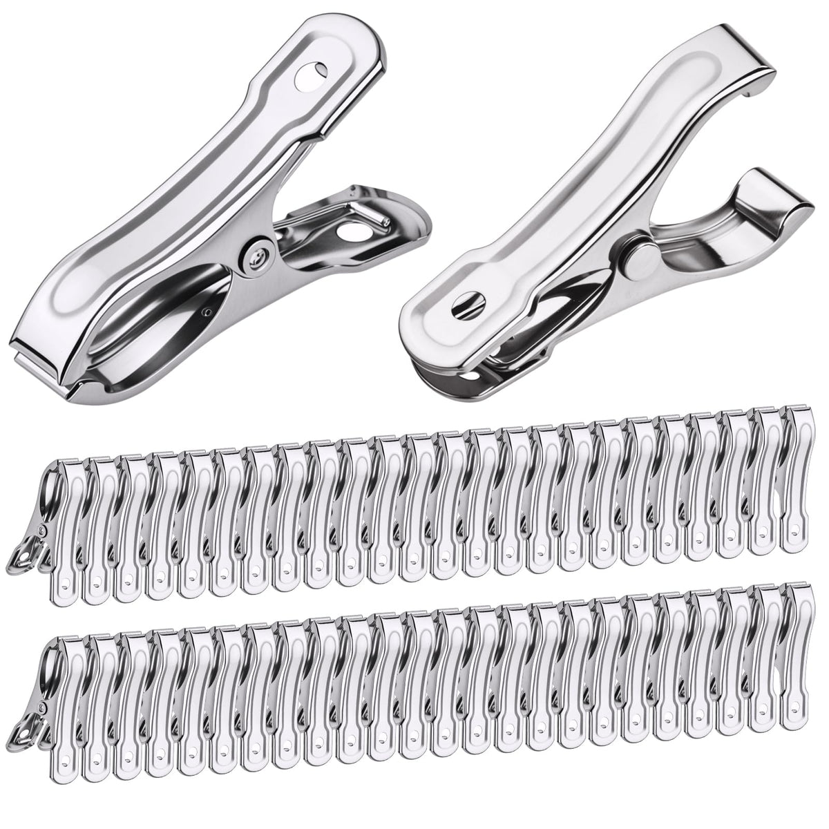 Pwfkgo 50-piece garden clips with 0.86 inch opening for nets and shade cloth.