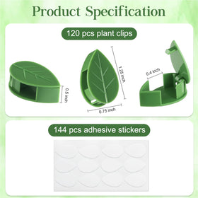 Pwfkgo leaf-shaped clip closeup showing discreet plant-friendly design.
