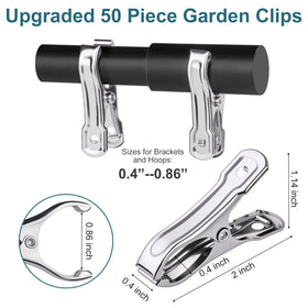 Pwfkgo stainless steel greenhouse clip; durable and rust-resistant for long life.