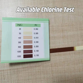 PWPAM chlorine testing strips help verify concentration.