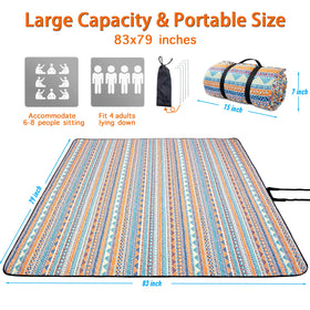 PY SUPER MODE picnic blanket with waterproof back layer on grass