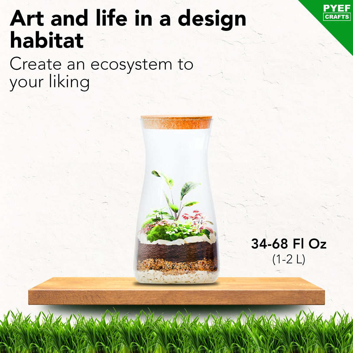 PYEF CRAFTS DIY Terrarium Kit tools included for precise planting and maintenance
