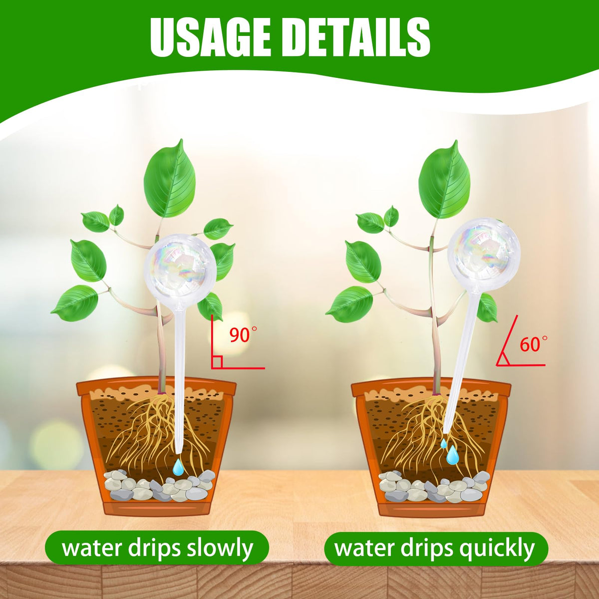 Pynqdfu adjustable drip rate globes demonstrate angle control for precise watering.