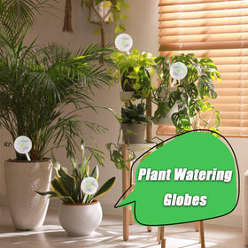 Pynqdfu hanging basket watering globes, designed for stylish outdoor displays.