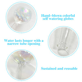 Pynqdfu glass watering bulb for indoor plants makes a stylish gift pack