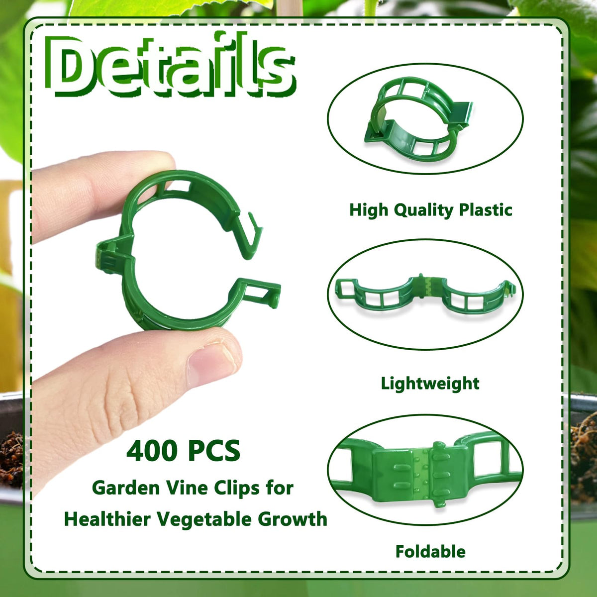 Pynqdfu plant-support clip on trellis showing easy attachment.