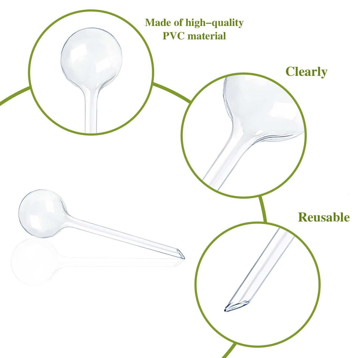 Pynqdfu plastic bulbs with long spouts ease insertion into soil.