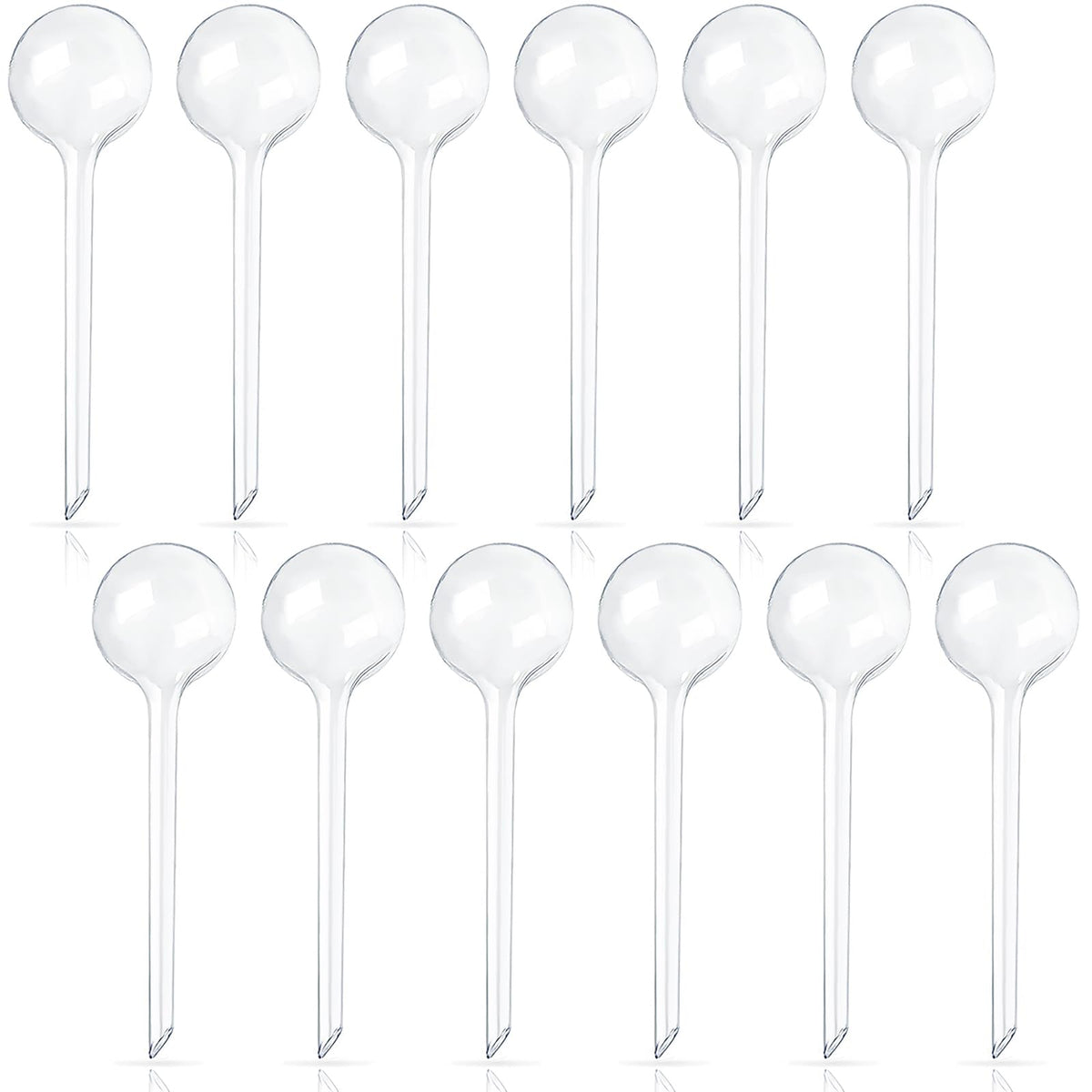 Pynqdfu self-watering bulbs with clear body for easy water level checks.