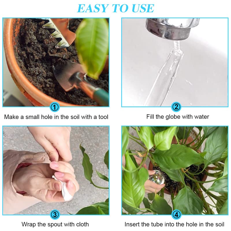 Pynqdfu watering globes suited for both large and small indoor plants