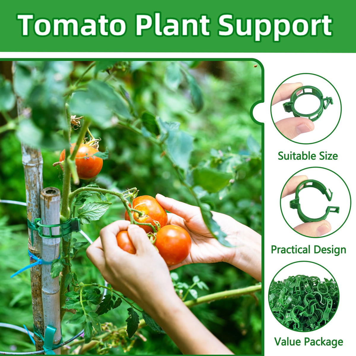 Pynqdfu weather-resistant clip resists sun and rain for long-lasting garden use.