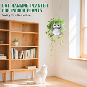 Pyoimmne cat hanging planter ideal for compact spaces and quick displays