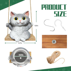Pyoimmne resin cat planter highlights durable lightweight finish for indoor or outdoor use