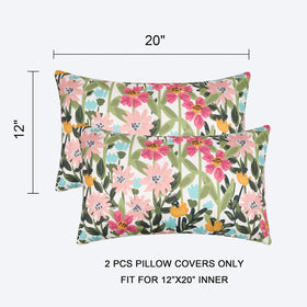 Pyonic floral design cushion cover, perfect for balcony or yard.