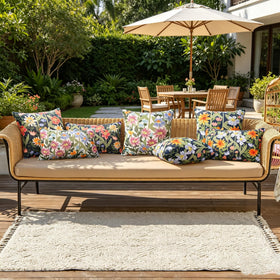 Pyonic waterproof cover used on garden and balcony cushions.