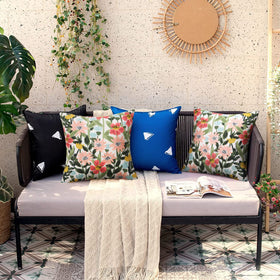 Pyonic spring floral pillow covers mood for indoor or outdoor use