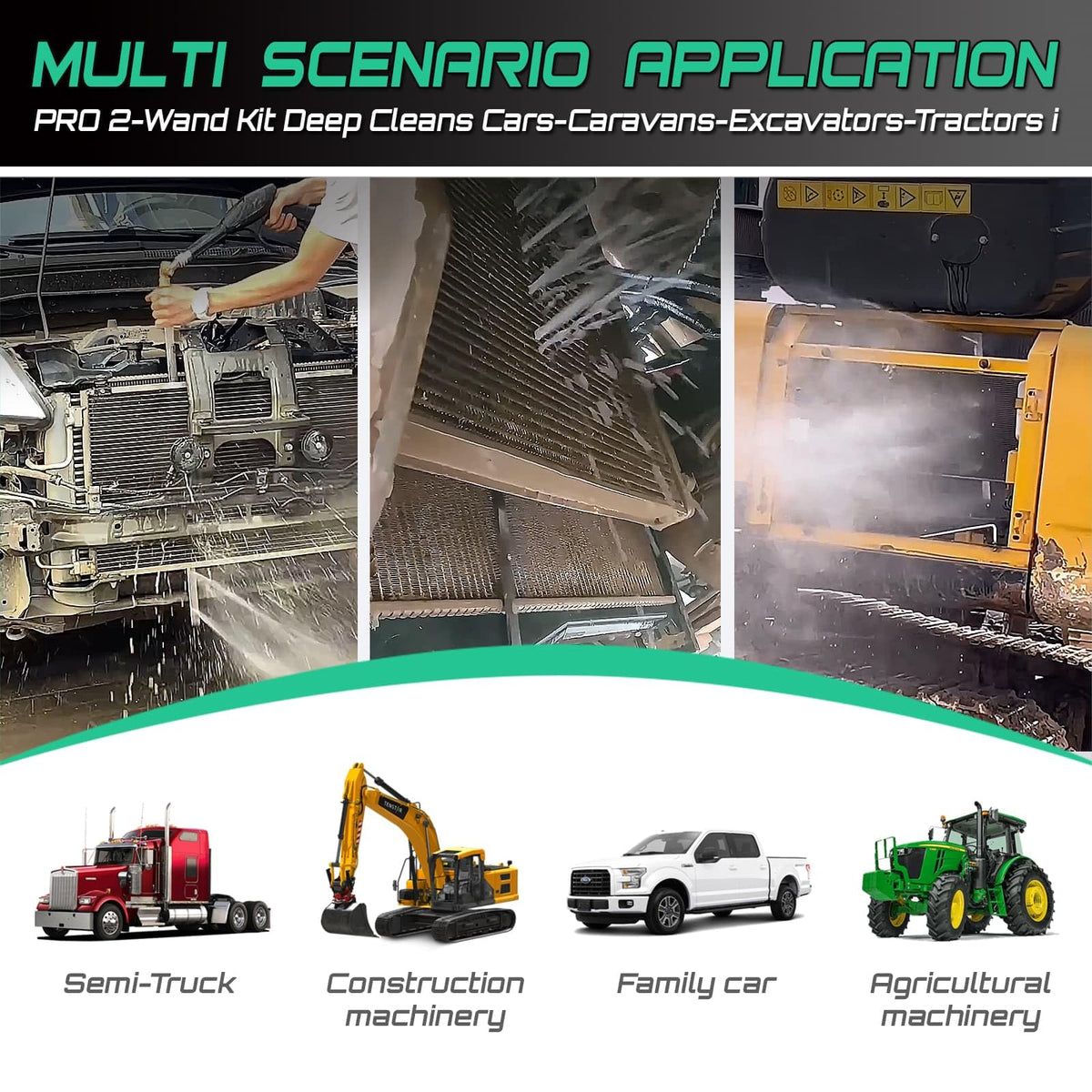PYQPYQ radiator flush kit enables complete cleaning for fleets and shops.