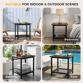 PyraLine lower shelf holds up to 100 lbs for extra storage.