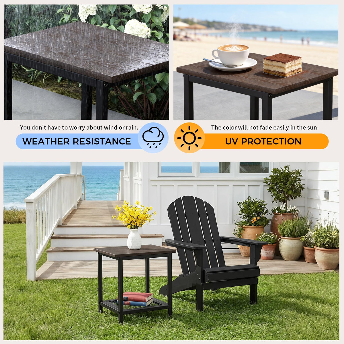 PyraLine versatile indoor-outdoor design, doubles as end table or plant stand.