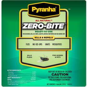 Pyranha Zero-Bite is sprayed on a horse to deter flies.