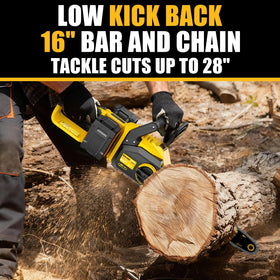 Pyrcruax 16-inch guide bar provides stable control during mid-size work