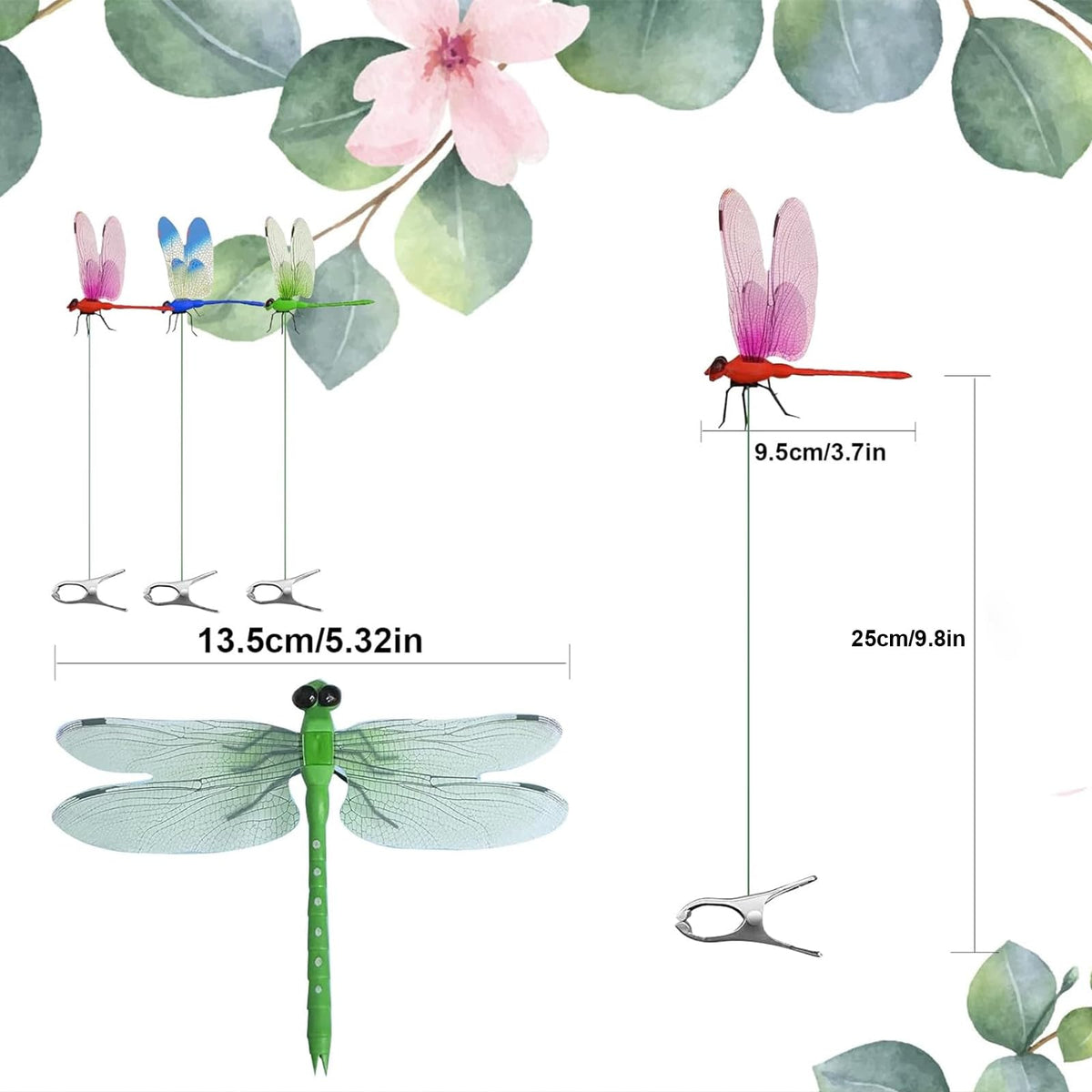 PYSUG lifelike dragonfly design brightens yards with intricate details