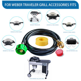 Leak-free connection ensures safe outdoor grilling with gas hose.