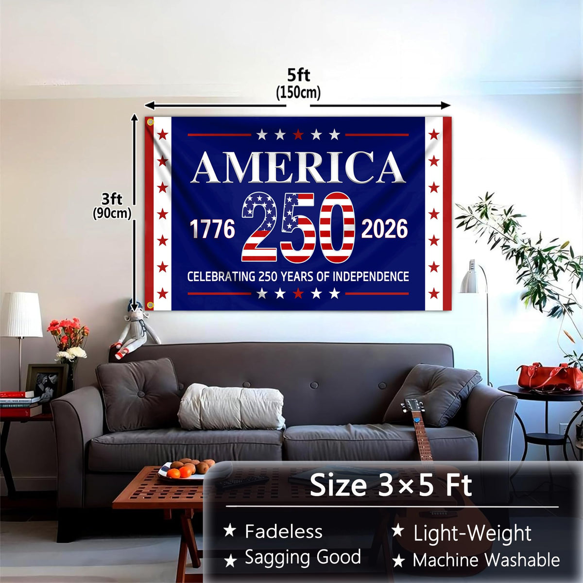 Pziauot durable polyester fabric flag resists wear in sun and wind.