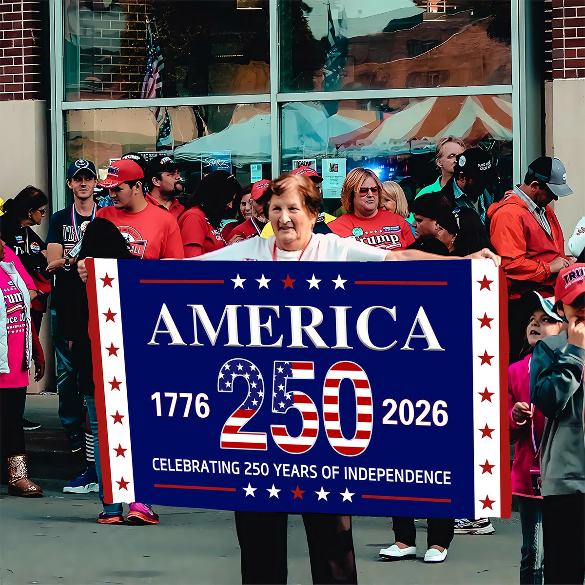Pziauot gift-ready patriotic flag ideal for 4th of July or anniversaries.
