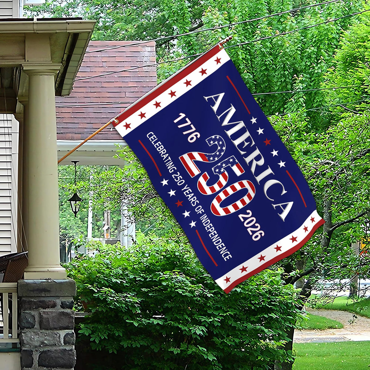 Pziauot indoor outdoor flag suitable for garden, patio, and yard celebrations.
