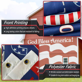 Pziauot patriotic bunting is UV resistant and windproof for outdoor celebration displays